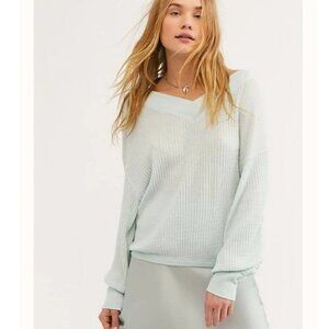 We the Free Waffle Knit Southside V Neck Thermal Top